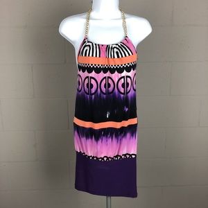 P.O.P. Women’s Long Halter Top Size M Purple RZ